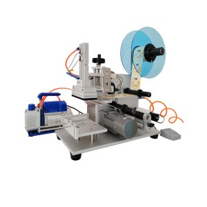 Etikettiermaschine Etikettierer Halbautomatisch flache Flaschen