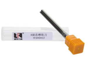 Zweischneider gerade - 6x6x52 mm