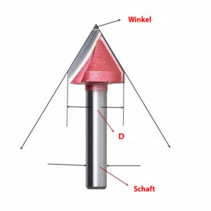 V-Nut Fräser 6x10x60°