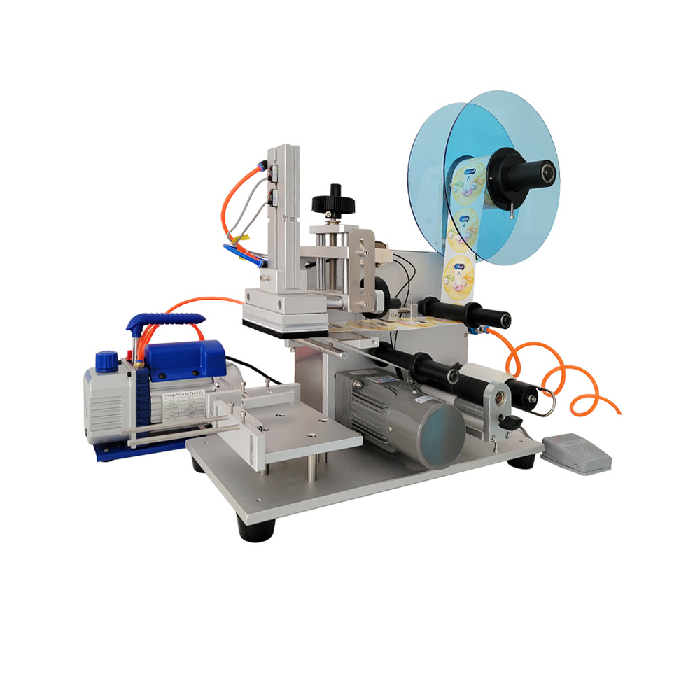 Etikettiermaschine Etikettierer Halbautomatisch flache Flaschen